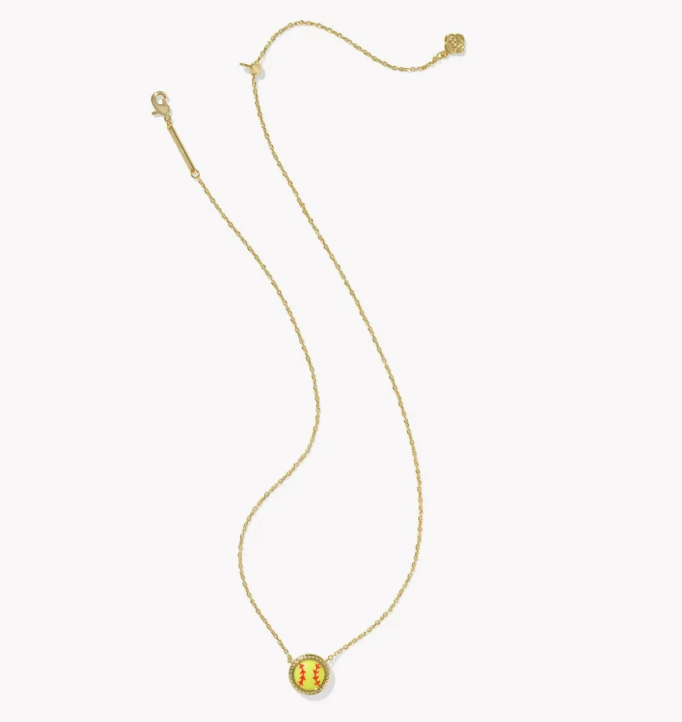 Softball Short Necklace - Gold