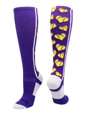 Softball Socks with Love Softball Hearts