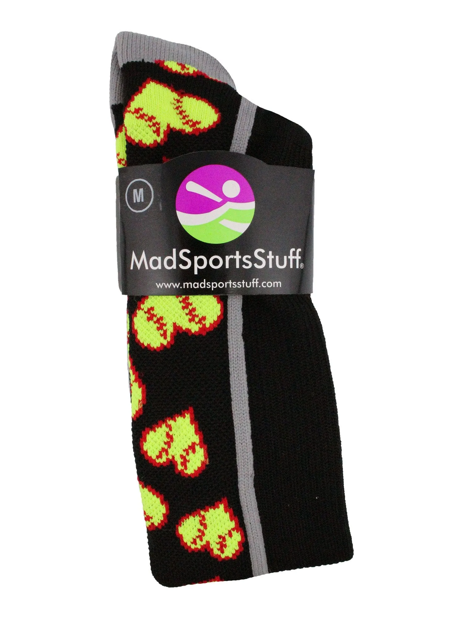 Softball Socks with Love Softball Hearts
