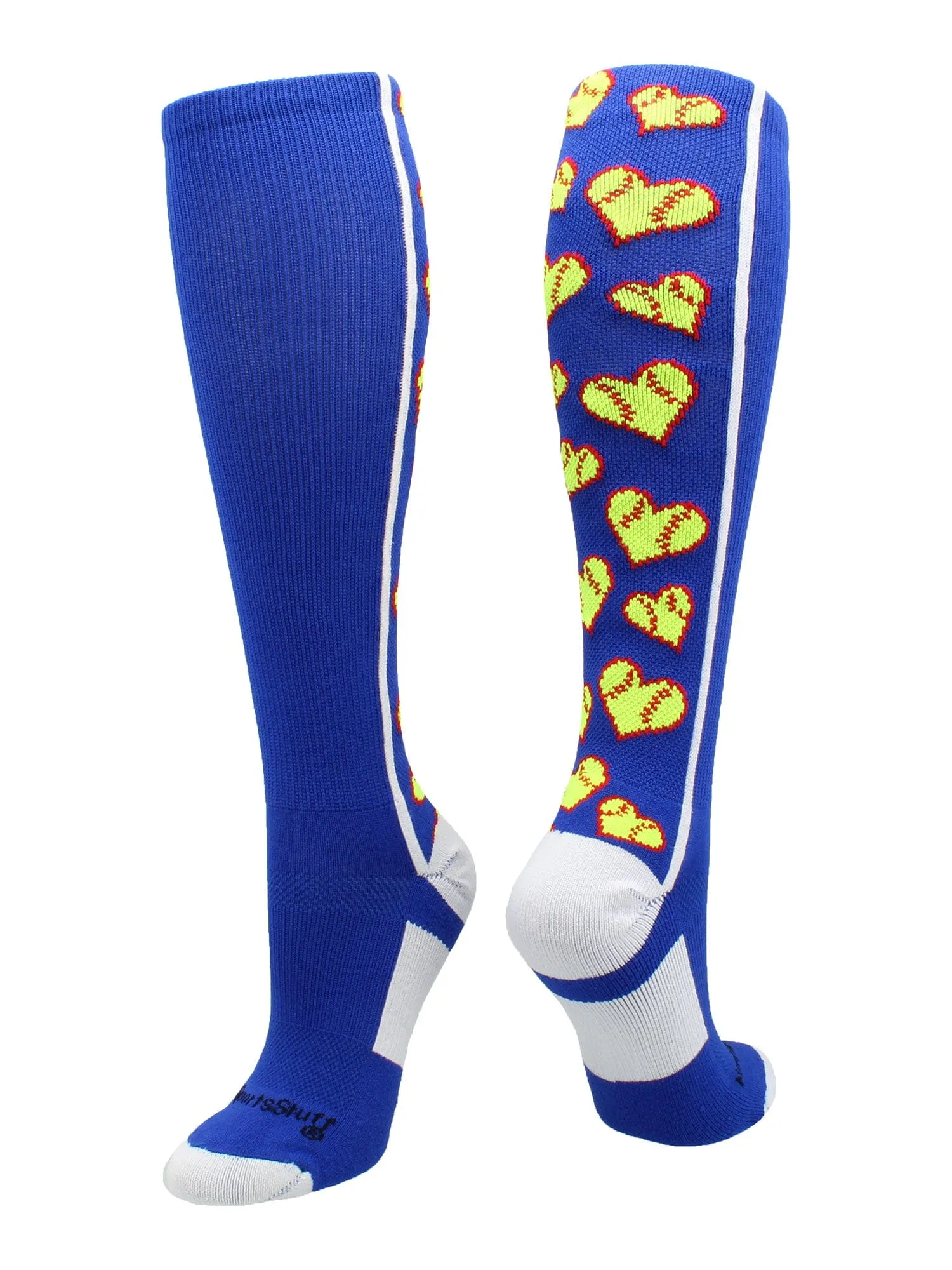 Softball Socks with Love Softball Hearts
