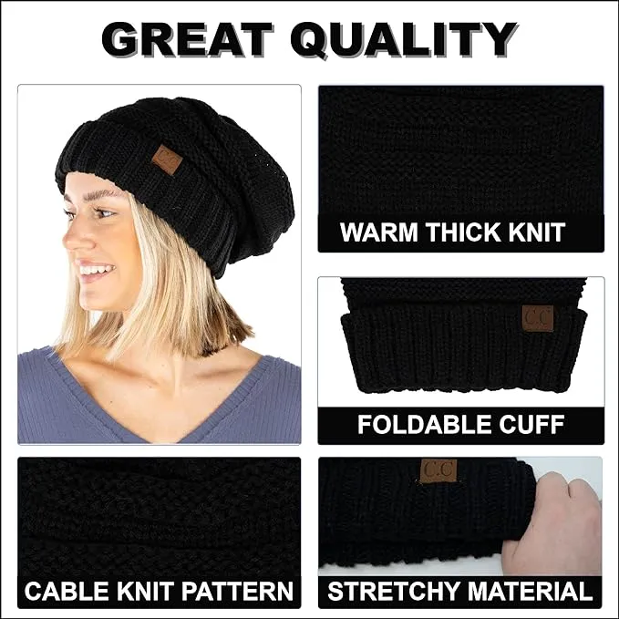 Solids Oversized Slouchy Beanie by Funky Junque