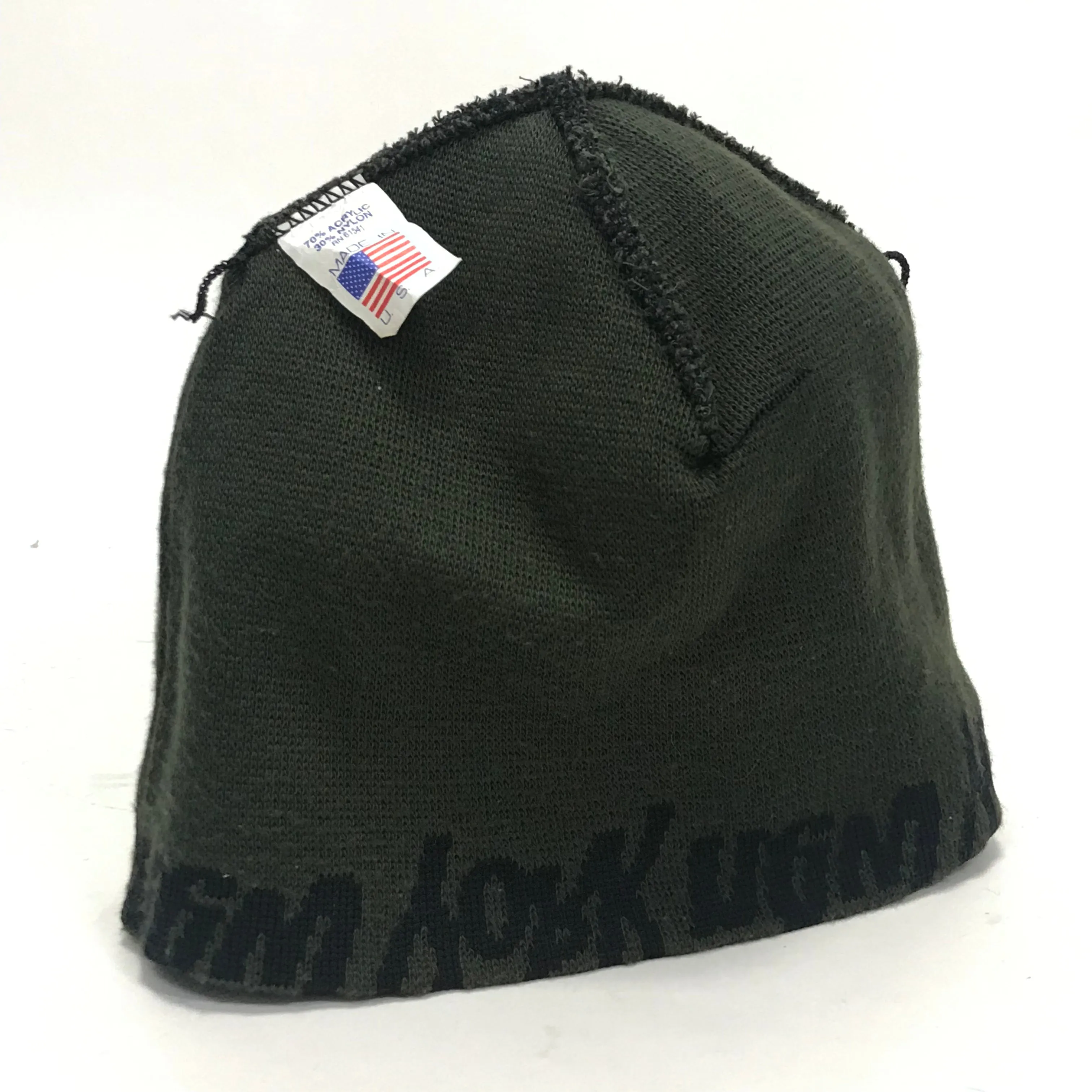 Supreme Vintage Graffiti Script Logo Beanie Dark Olive