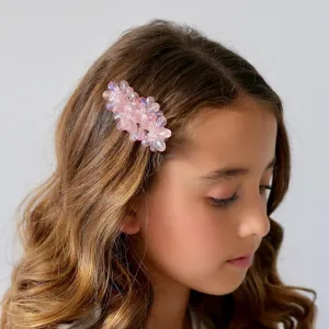 The Estee Childrens Pink Crystal Designer Hair Clip