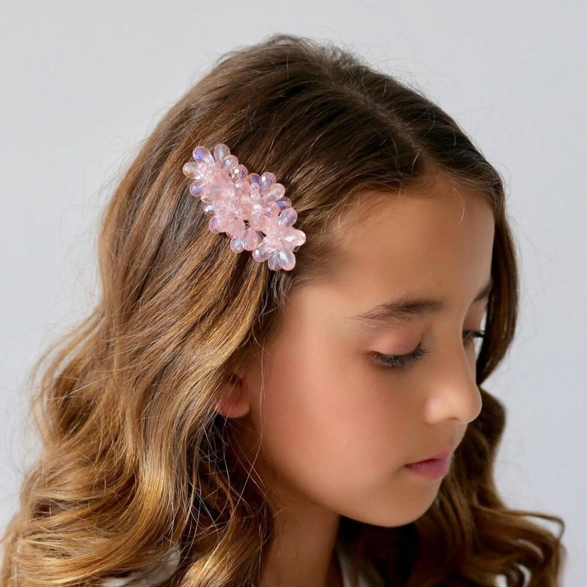 The Estee Childrens Pink Crystal Designer Hair Clip