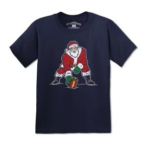 Three Point Stance Santa Youth T-Shirt