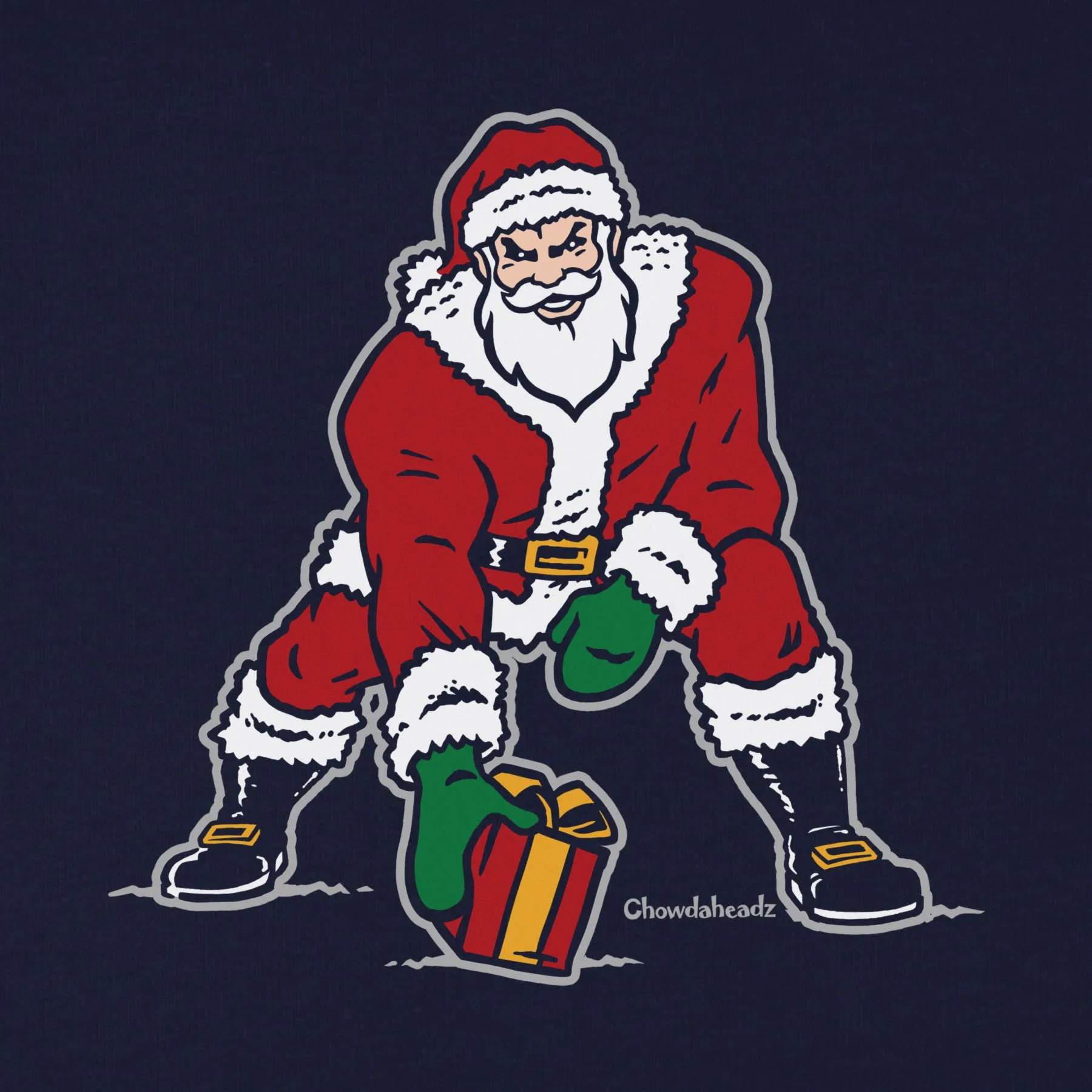 Three Point Stance Santa Youth T-Shirt