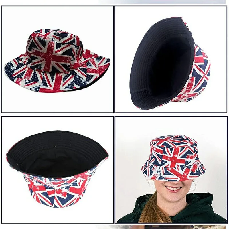 Union Jack Bucket Hat - Bucket Hats For Men And Women -festival hat