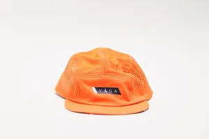 VAGA Feather Racing Cap - Neon Orange/Navy Blue