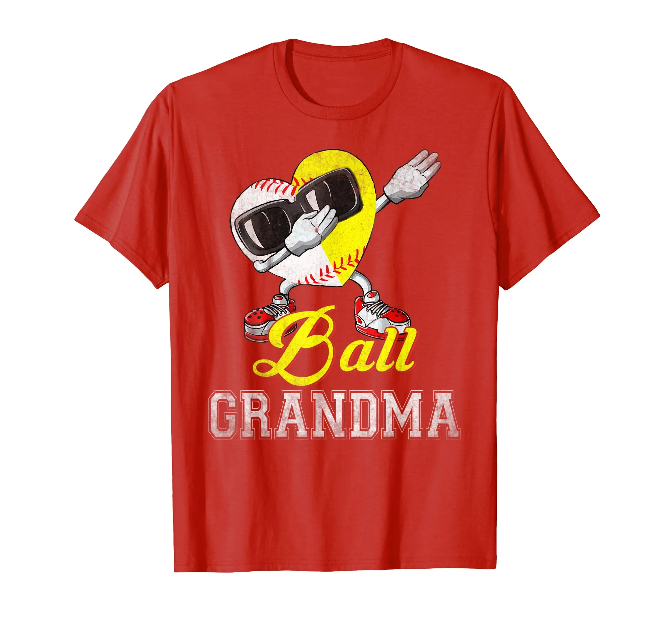 Vintage Ball Grandma Softball Baseball T-Shirt For Men Gift