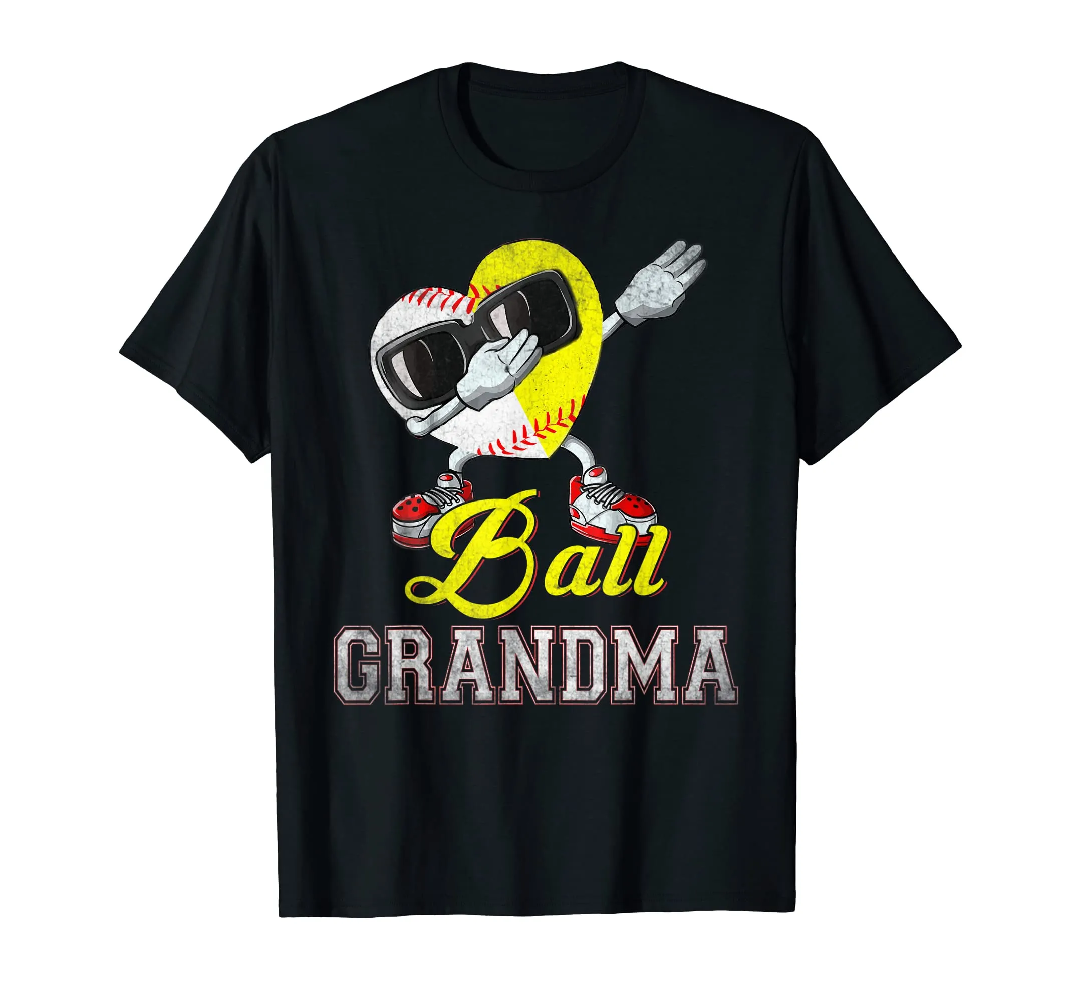 Vintage Ball Grandma Softball Baseball T-Shirt For Men Gift