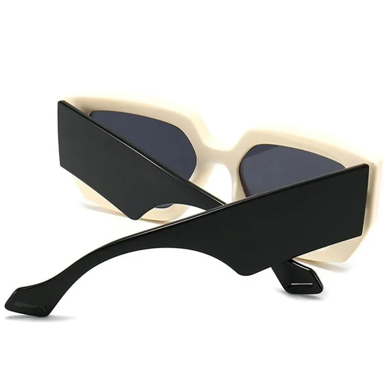 Vintage Square Sunglasses Famous Luxury Big Frame Gradient shade uv400