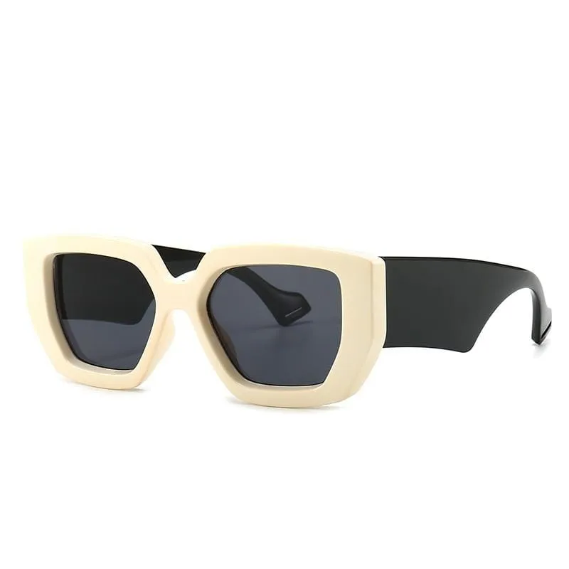Vintage Square Sunglasses Famous Luxury Big Frame Gradient shade uv400