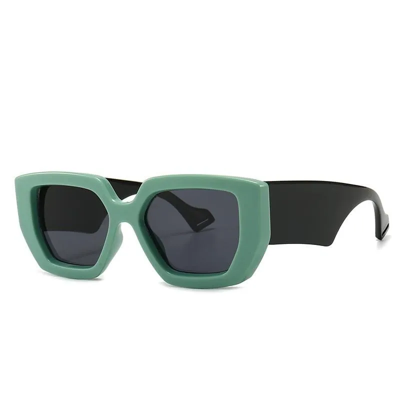 Vintage Square Sunglasses Famous Luxury Big Frame Gradient shade uv400