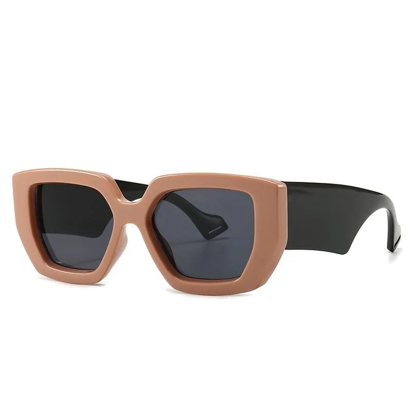 Vintage Square Sunglasses Famous Luxury Big Frame Gradient shade uv400