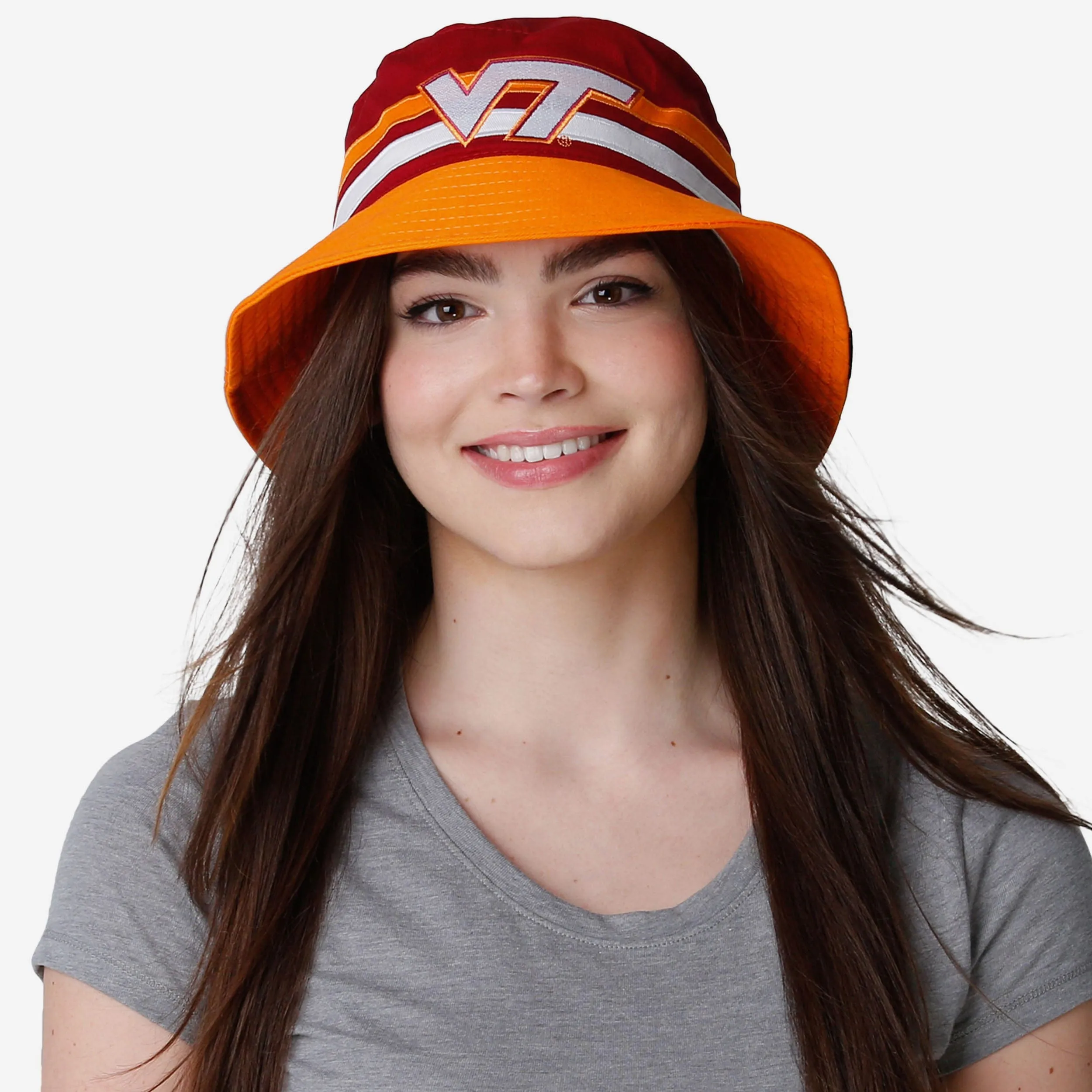 Virginia Tech Hokies Team Stripe Bucket Hat