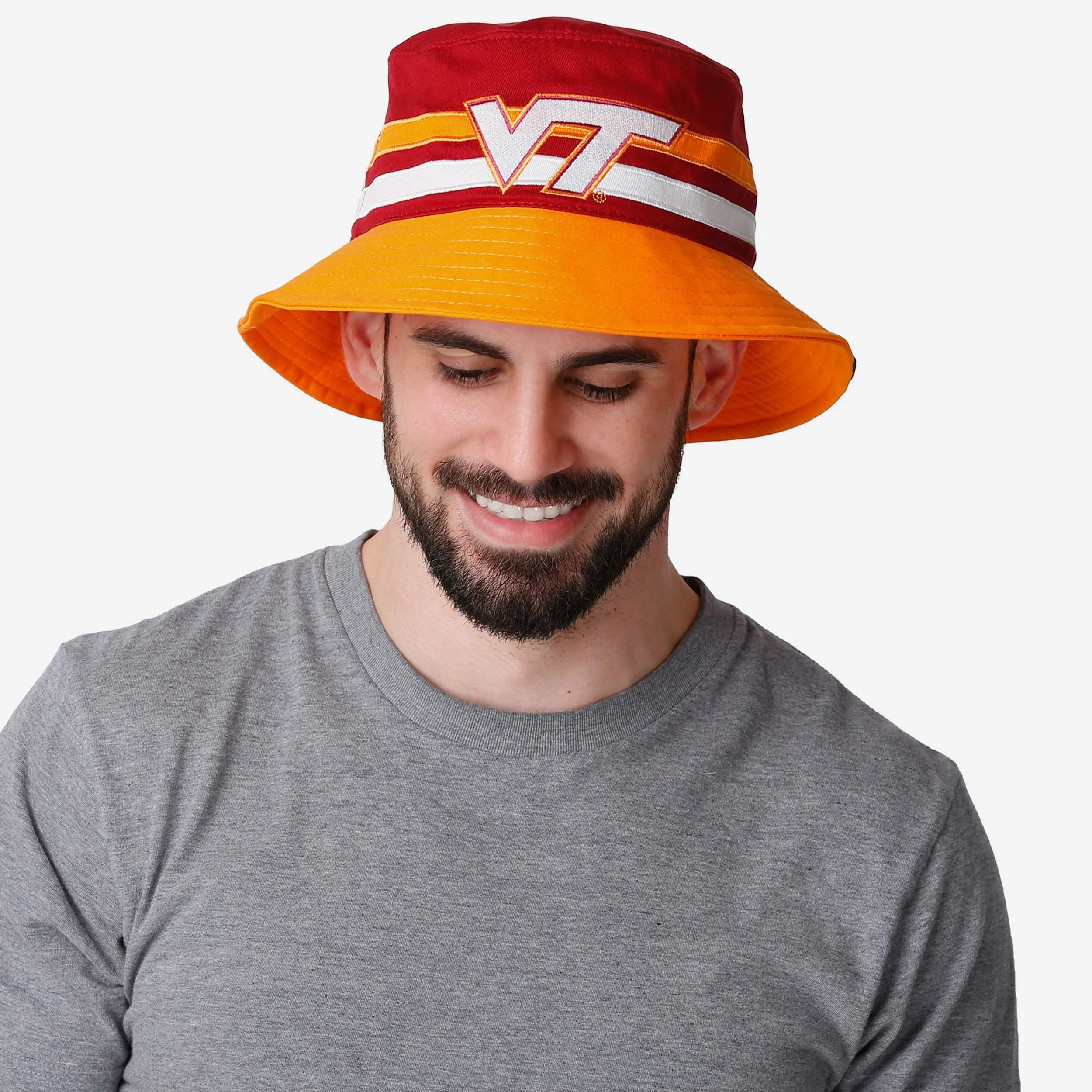 Virginia Tech Hokies Team Stripe Bucket Hat