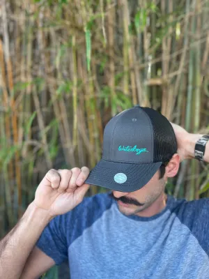 WBZ Script Trucker Hat Blk/Gry