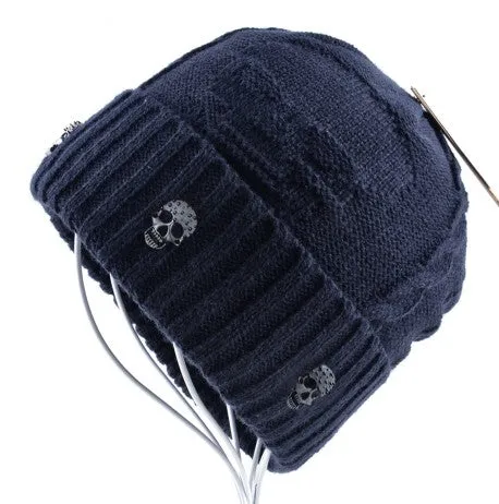 West Louis™ Velvet Rasta Skull Beanies