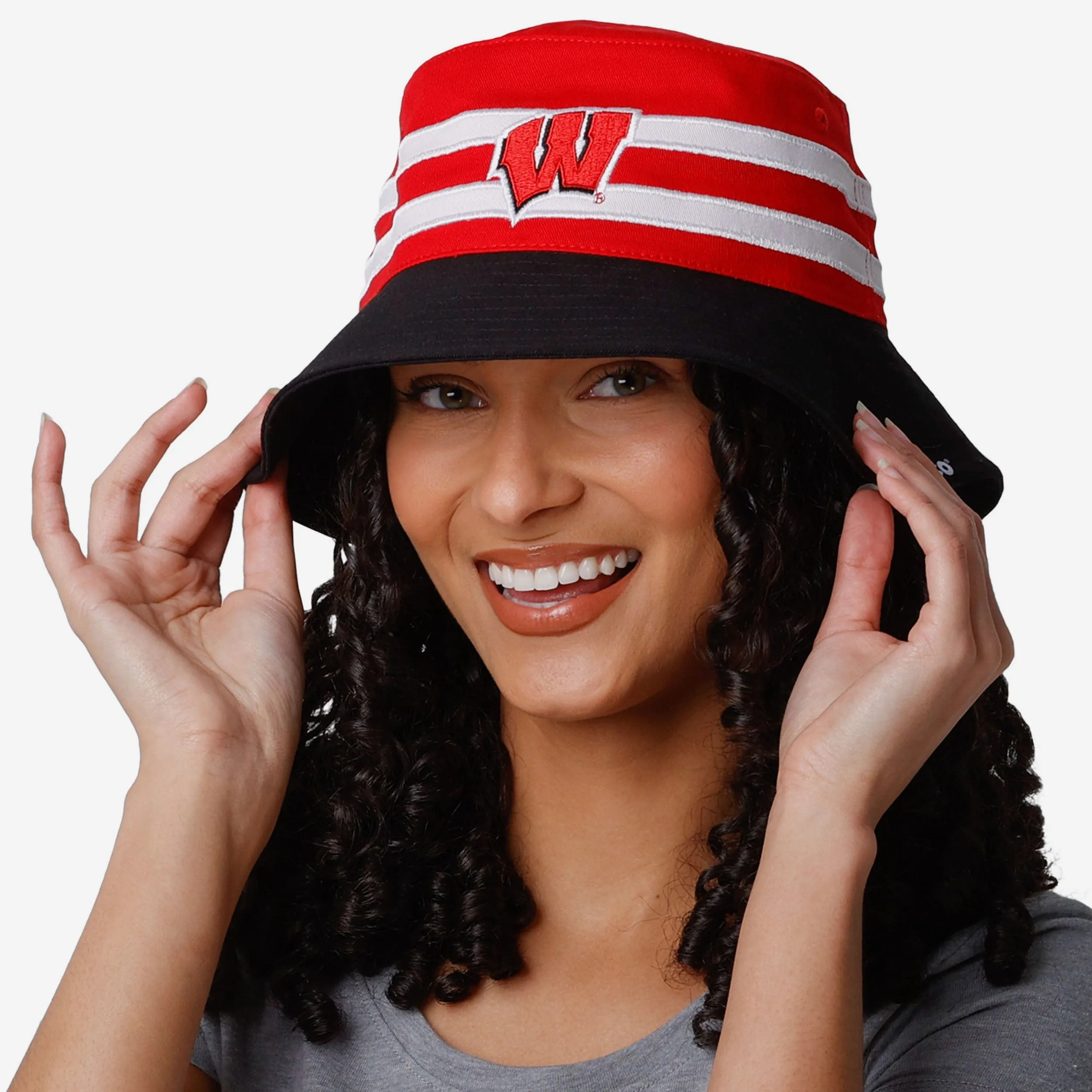 Wisconsin Badgers Team Stripe Bucket Hat